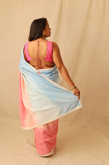 Playful Pink Backless Blouse